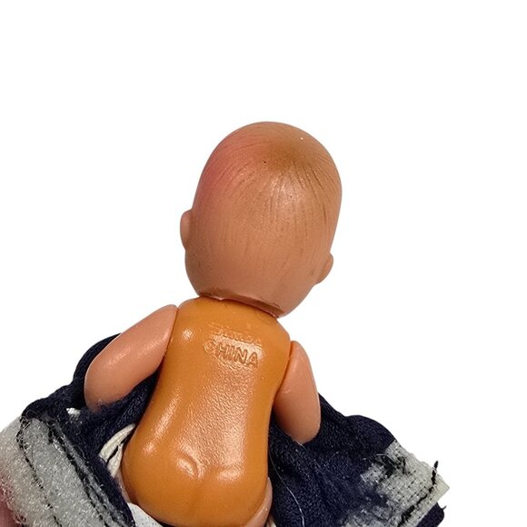 Miniature Baby Doll Simba Gender Neutral Vinyl Blue Eyes Little Small Tiny 1:6 - Picture 7 of 9